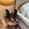 Botines Meilad delgados para mujer, talla petite, con diseño interior para aumentar la altura, tacón grueso, botines cortos, nuevos botines de tacón alto Otoño/Invierno 2025