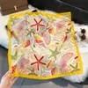 Nuevo Pañuelo Cuadrado de Satén Dachshund Juguetón Primavera/Verano 70 Pañuelo de Seda Pañuelo para el Cuello Estampado de Mascota Lindo Pañuelo para la Cabeza Versátil Pañuelo Japonés/Coreano para el Cuello
