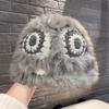 Estilo Marea Nacional Gorro de Piel de Conejo Tejido León Despertador Gorro de Pescador de Felpa para Niños Otoño e Invierno Cálido Peludo Protector Facial para Frío Pequeño