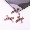 Tela Retro Príncipe de Gales a Cuadros con Lazo Pendientes Hechos a Mano DIY Pasador Materiales para Joyería Accesorios Pequeños