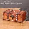 Caixa de Armazenamento Estilo Vintage com Tampa Articulada para Joias, Documentos e Itens Diversos, Organizador à Prova de Poeira para Mesa de Casa, Caixa de Madeira Espessa