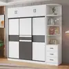 Armario para uso doméstico en el dormitorio, mueble de almacenamiento simple y moderno, armario con puertas correderas para apartamentos de alquiler, mueble de madera de tamaño pequeño