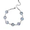 Pulseira de Topázio Natural com Corte Fogos de Artifício e Brilho Semelhante ao Fogo, Inlaid com Prata Esterlina S925, Fashionável, Única, De Alta Qualidade, Estilo Ins