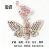 Venta Directa de Fábrica Arreglo Floral en Tubo de Ensayo Difusor de Aroma Mariposa Imán de Refrigerador de Madera Decoración de Inauguración de Casa Prosperidad Imán Adhesivo de Pared Creativo