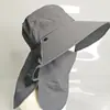Sombrero de Protección Solar para Senderismo al Aire Libre, Verano con Ala Ancha para Protección del Cuello, Sombrero de Protección Solar Integral, Sombrilla, Sombrero para Pesca y Montañismo, Sombrero Transpirable para Acampar