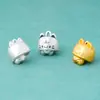 Pingente de Sino Fofo Peek-A-Boo em Prata Pura 999, Pingente de Gato, Pulseira Trançada com Cristal, Acessórios DIY