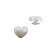 Accesorios de Joyería de Perlas al por Mayor Hebilla Integrada Charms para Zapatos Corazón Blanco Crudo Accesorios para Zuecos DIY Hebilla para Bolsos