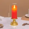 Lâmpada de atmosfera retrô de simulação clássica transfronteiriça decoração de mesa LED eletrônico porta-velas retrô lâmpada de vela de lágrimas