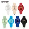 Fábrica Sanda Reloj Transfronterizo Procesamiento de Logo Personalizado Relojes para Hombres y Mujeres Estudiantes Resistente al Agua Doble Calendario Reloj de Cuarzo OEM