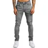 2026 Comércio Exterior Europeu e Americano Verão Masculino Hip-Hop Estilo de Rua Jeans Slim Fit Americano Versátil Calça Skinny Lavada em Estoque