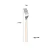 Juego de Cubiertos de Acero Inoxidable con Mangos de Plástico, Cubiertos Estilo Occidental 430, Cuchillo y Tenedor para Steak, Cuchara y Tenedor de Postre, Juego de Cinco Piezas