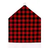 Navidad de Productos Nuevos Transfronterizos Funda de Silla Cuadros Negro y Rojo Decoraciones Navideñas para Silla Funda de Silla Navideña Decoración Cumpleaños Luna Llena