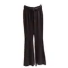 Nuevos Pantalones Largos Casuales de Punto Acampanados Adelgazantes de Cintura Alta para Mujer Otoño/Invierno 2026, Corte Holgado, Caída, Ajuste Delgado, Largo hasta el Suelo