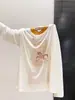 Camiseta de Manga Larga Estilo Coreano para Mujer, Cubre-traje Holgado con Estampado de Acuarela Protección Solar, Top Versátil Adelgazante A12537