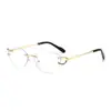 Gafas de Sol Estilo Nuevo 2026, Sin Marco Metálico, Gafas de Sol de Moda Europeas y Americanas, Protección Solar para Conducir para Hombres, Gafas de Sol de Gama Alta
