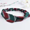 Diadema de seda elástica cruzada para el cabello de Corea del Sur Primavera/Verano diadema para mujer flequillo de ala ancha diadema deportiva de yoga para lavarse la cara