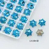 Dongzhou Copo de Nieve Base Puntiaguda Nail Art Pedrería Cristal de Vidrio Flores de Hielo de Colores Adornos de Nail Art Navideño DIY Accesorios