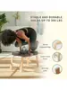 Banco de yoga para hacer el pino - Silla de yoga de pie para la familia y el gimnasio - Madera y almohadillas de PU - Alivia la fatiga y fortalece el cuerpo