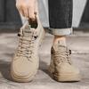 Otoño 2024 Zapatos Nuevos para Hombre Estilo Ropa de Trabajo Botas Martin Casual Deportivo Trabajo Impermeable Suela Gruesa Resistente al Desgaste Caña Alta