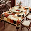 Mantel Estilo Americano, Impermeable, Resistente al Aceite, No Requiere Lavado, Nuevo Modelo 2026, Lujo Ligero, Sensación de Alta Gama, Rectangular, Mantel para Mesa de Comedor que Mejora el Ambiente