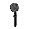 Filtro Guerrero Negro Negro Cinco Velocidades Supercargado Cabezal de Ducha Parada de Agua con un Clic Manual para Baño Cabezal de Ducha para el Hogar