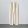 Jeans de mezclilla lavada para mujer, pantalones casuales de cintura elástica de otoño, nuevos pantalones rectos de cintura alta ajustados para mujer 2026