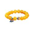 Pulsera de cera de abejas con piedra cruda de ámbar natural para mujer, accesorios de jade cloisonné, pulsera de cera vieja con aceite de pollo y miel amarilla
