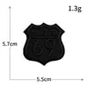 Parche de Tela Bordado Adhesivo Negro Sin Coser Accesorios para Ropa Chaqueta de Plumas Parche para Reparar Agujeros DIY Bordado por Computadora