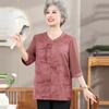 Camisa de verano de abuela de mediana edad y anciana, nueva blusa, ropa de madre vieja, ropa de verano de señora mayor