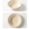 Tigela redonda biodegradável descartável de polpa de cana-de-açúcar, caixa de embalagem de papel de polpa leve para alimentos, espessa, de grau alimentício, para uso doméstico e comercial para levar