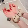 Tiara fofa de pelúcia com orelhas de urso e laço para mulheres, novo estilo 2026, projetada especificamente para lavar o rosto e aplicar máscaras faciais