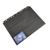 Páginas Interiores de 9 Compartimentos con Apertura Lateral para Tarjetas de Juego, Páginas Interiores de Álbum de Fotos de Polipropileno con Patrón de Lichi Negro de 18 Compartimentos, Páginas de Repuesto para Carpeta de Tarjetas