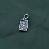 Accesorios de Plata de Ley S925 Estilo Chino Retro, Colgante de Fortuna, Pulsera de Cuerda Trenzada DIY con Cristal, Colgante de Cuerda Roja