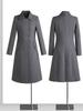 Casaco de Lã para Trabalho Feminino de Comprimento Médio Inverno Acolchoado Espesso Casaco de Lã Uniforme de Aeromoça Joalheria Roupas de Trabalho