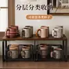 Caja de almacenamiento de escritorio, portavasos para el hogar, estante de almacenamiento tipo cajón para mesa de comedor, soporte de exhibición para cafetera, bolsitas de té y taza de té