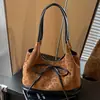 Versión Coreana Bolso de Axila de Nicho para Mujer, Nuevo Bolso Tote Esmerilado Simple Transfronterizo, Bolso de Hombro con Lazo Personalizado, Bolso de Mano