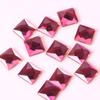 Venta al por mayor de fábrica flash vidrio plano pedrería cuadrado cristal diamante diy accesorios de joyería suministro primario