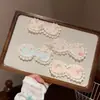 Pegatinas Mágicas Florales de Encaje Cremoso Fresa Dulce Tulipán Tela Femenina Nicho Pegatinas para el Cabello Perezoso