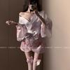 Ge Meng Lingerie Sexy Sexy Decote em V Profundo Cardigã Segunda Dimensão Kimono Japonês Uniforme Roupa Pura Pijamas para Mulheres