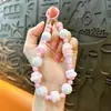 Colgante de Cadena Luminosa para Teléfono con Cuentas de Flor de Cerezo, Exquisito Accesorio para Bolso, Llavero de Coche, Adorno de Llavero, Venta al por Mayor de Regalos