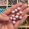 Botões decorativos estilo chinês de metal com imitação de jade em formato de flor, botões de embelezamento vintage para camisa cheongsam, acessórios e componentes para vestuário
