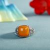 El anillo de cera de abeja de plata S925 para mujer, plata tailandesa, anillo para señoras mayores, joyería vintage literaria china nueva