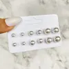 Enlace de Venta de Liquidación de Nuevos Productos Transfronterizos Europeos y Americanos, Juego de Múltiples Piezas de Aretes de Aleación, Aros para Orejas, Juegos de Aretes con Adornos de Diamantes y Perlas