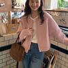 Casaco Suéter Curto Sólido com Zíper Duplo Feminino 2023 Outono Inverno Cardigan Tricotado Top Espesso Casual Combina com Tudo Manga Longa