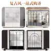 Al por mayor Estilo Francés Retro Aleación de Aluminio Cocina Tres Vías Baño Puerta Batiente Balcón Mampara Puertas y Ventanas Interiores