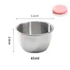 Mejor Acero Inoxidable 304 Portátil Mini Taza para Salsa Sellada Tapa de Silicona Exterior Transfronterizo Plato para Salsa de Ensalada Venta al por Mayor
