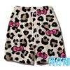 Pantalones Cortos de Dibujos Animados Estilo Americano con Estampado de Leopardo para Hombre, Shorts de Cinco Puntos Sueltos de Verano para Casa, Shorts Casuales Modernos para la Playa
