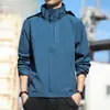 Chaquetas Finas Casuales de Primavera y Otoño para Hombre y Mujer, Impermeables y a Prueba de Viento, Chaquetas Deportivas con Capucha Desmontable, Ropa de Viaje