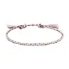 Pulsera Trenzada de Cuerda Roja de Cuatro Hilos con Diseño de Colores, Hebilla Ping An Nueva, Pulsera de Cuerda Simple a Mano para Mujer
