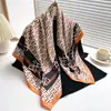 9090 Nuevo Algodón y Lino Cuadrado Moda Femenina Bufanda Versátil Protector Solar Bufanda Estampada Chal Venta al por Mayor Transfronteriza Europea y Americana